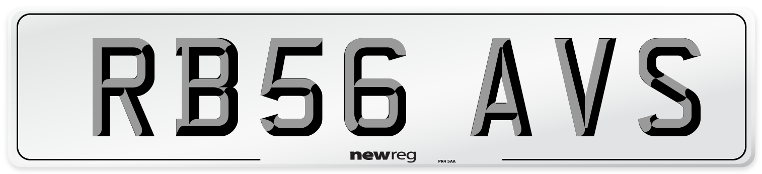 RB56 AVS Number Plate from New Reg